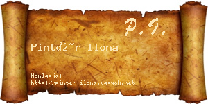 Pintér Ilona névjegykártya